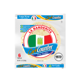La Banderita Tortilla Carb Counter White 10"