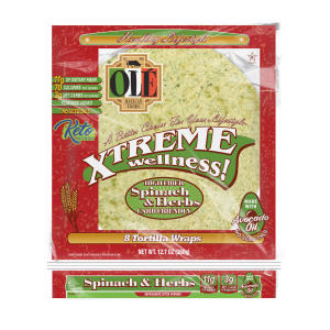 Olé Xtreme Spinach & Herb Tortilla  8”